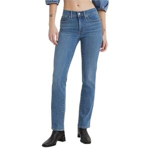 NEW Levi’s Women’s 314 Shaping Mid-Rise Straight Medium Wash Blue Jeans, Size 27